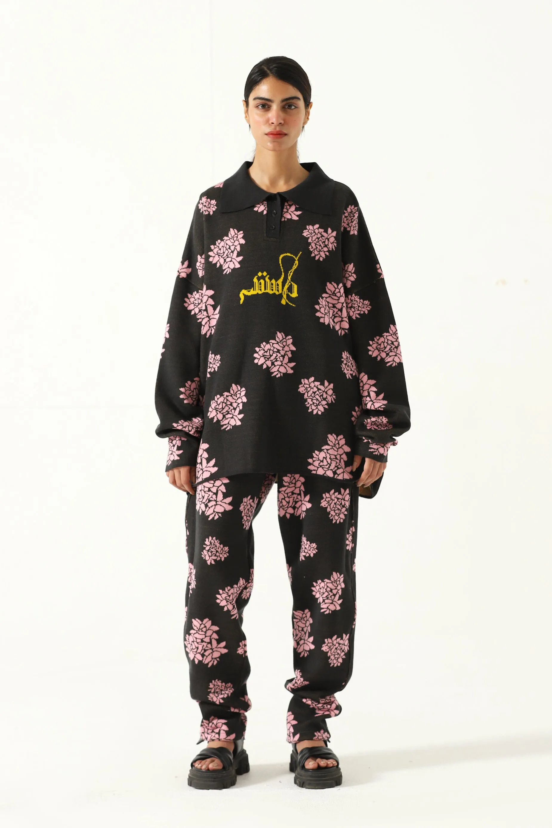 "JASMINE GARDEN" KNIT SWEATPANTS