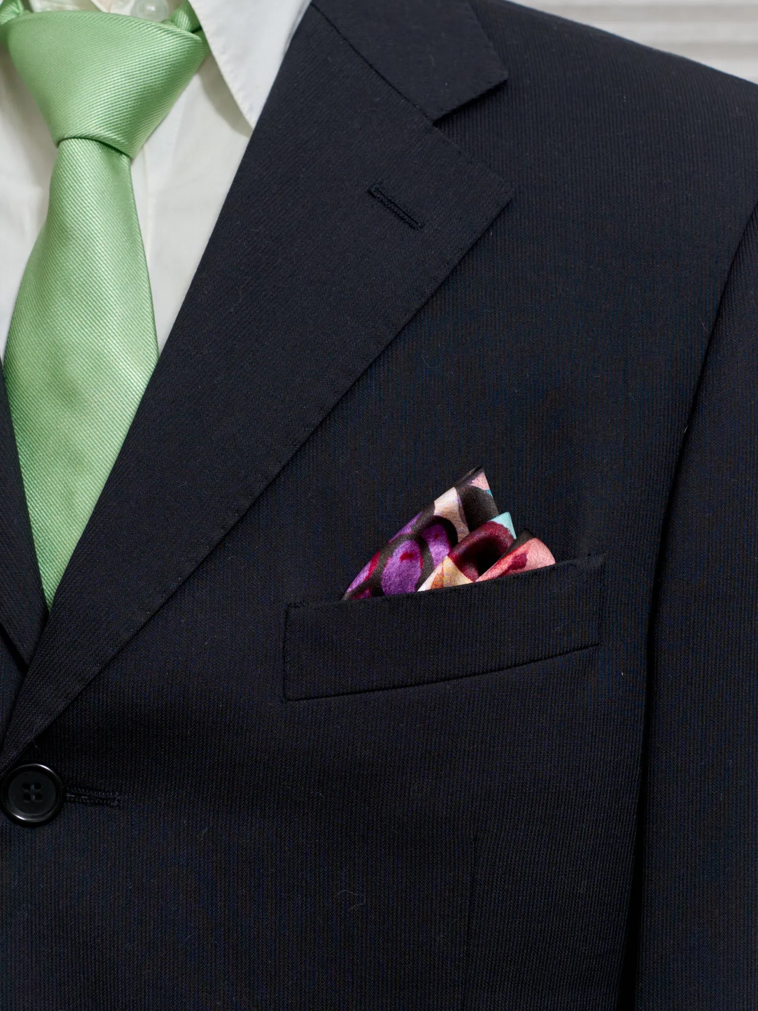 "Lost Cherries" Silk Pocket Square