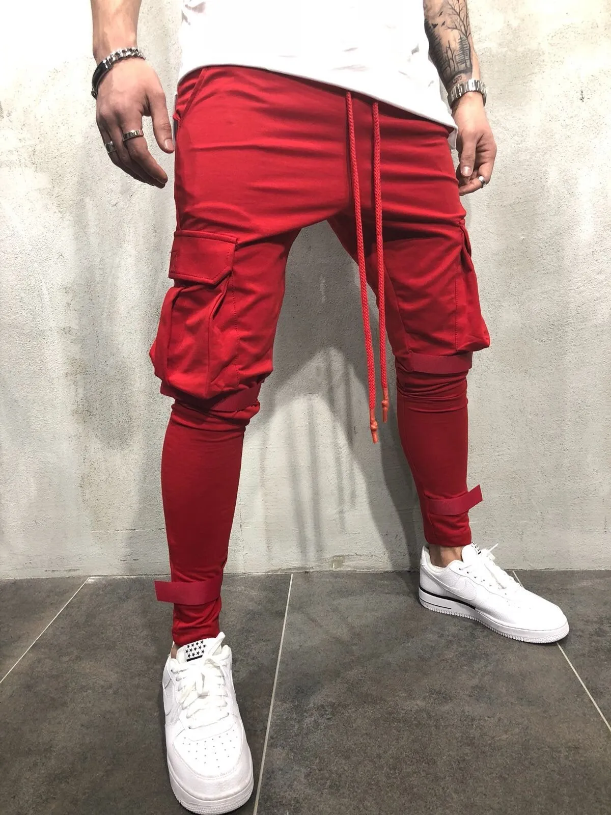 Red Jogger Pant A55 Streetwear Jogger Pants