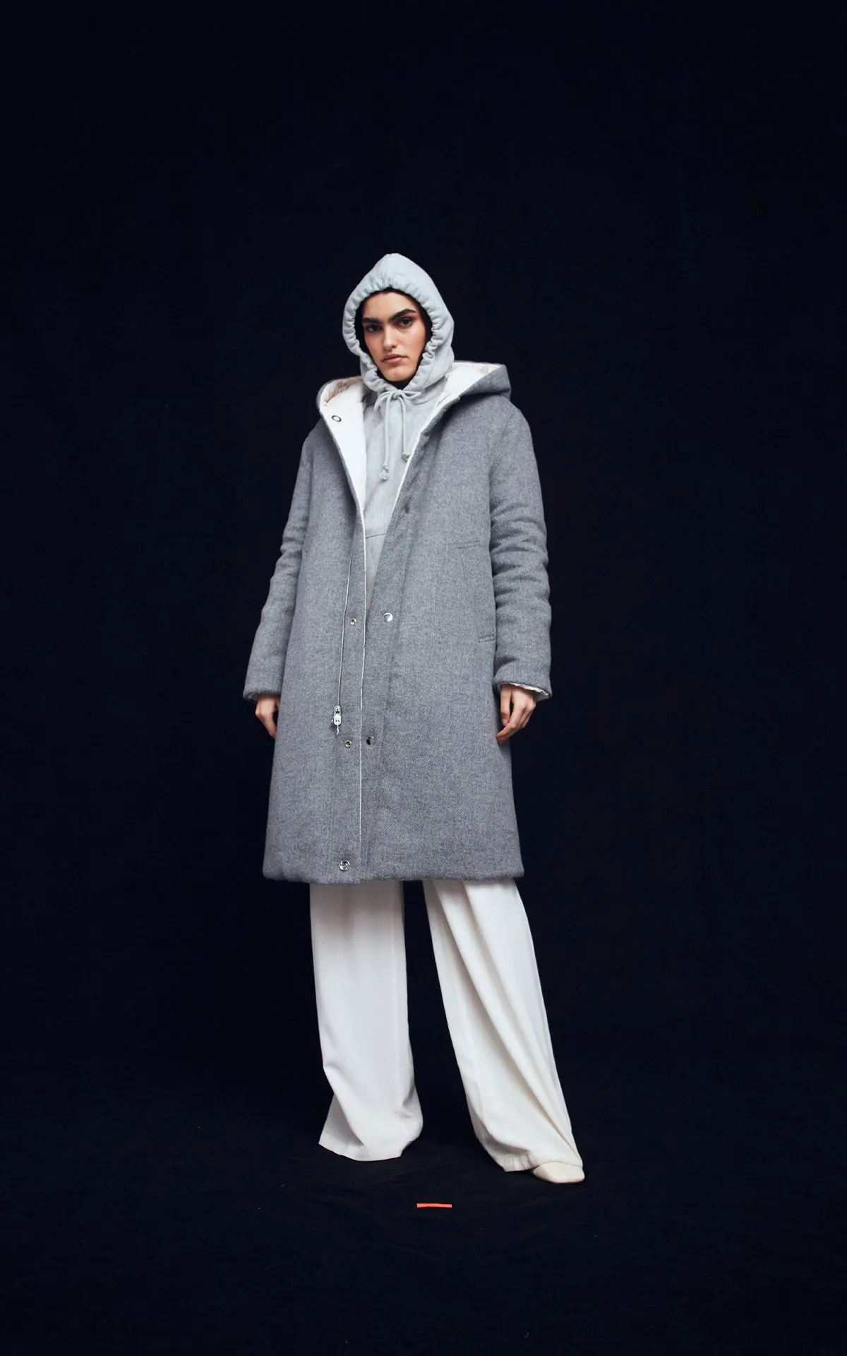 REVERSIBLE SUSTAINABLE DOWN WOOL COAT