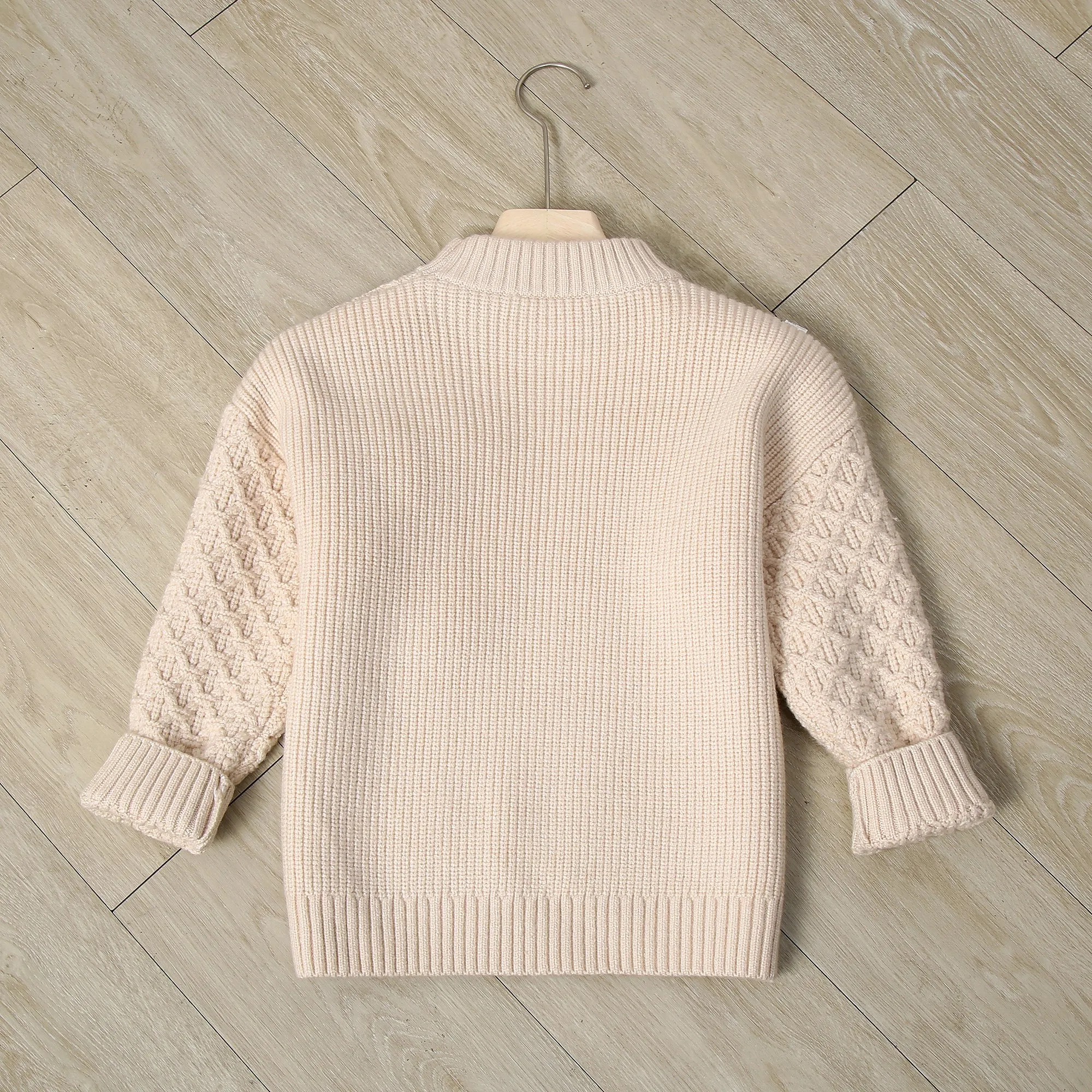 RH Kids Girls Turtle Neck Sweater Pullover Knit Ribbon Coat Winter Outfit 3-9Y RHK3003