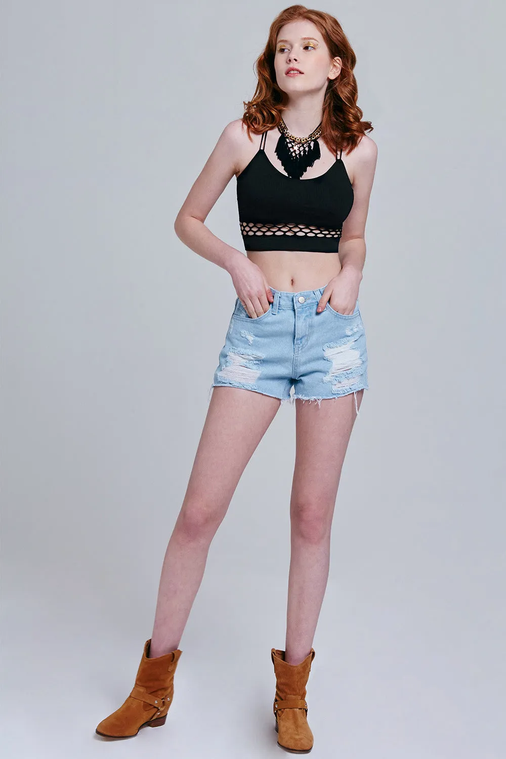 Rylee Mesh Crop Top