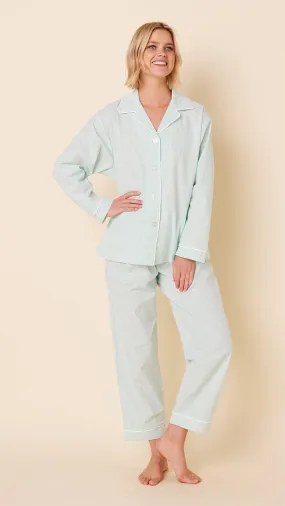 Seersucker Stripe Pajama - Mint