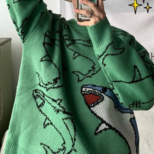 Shark Oversized Knit Sweater