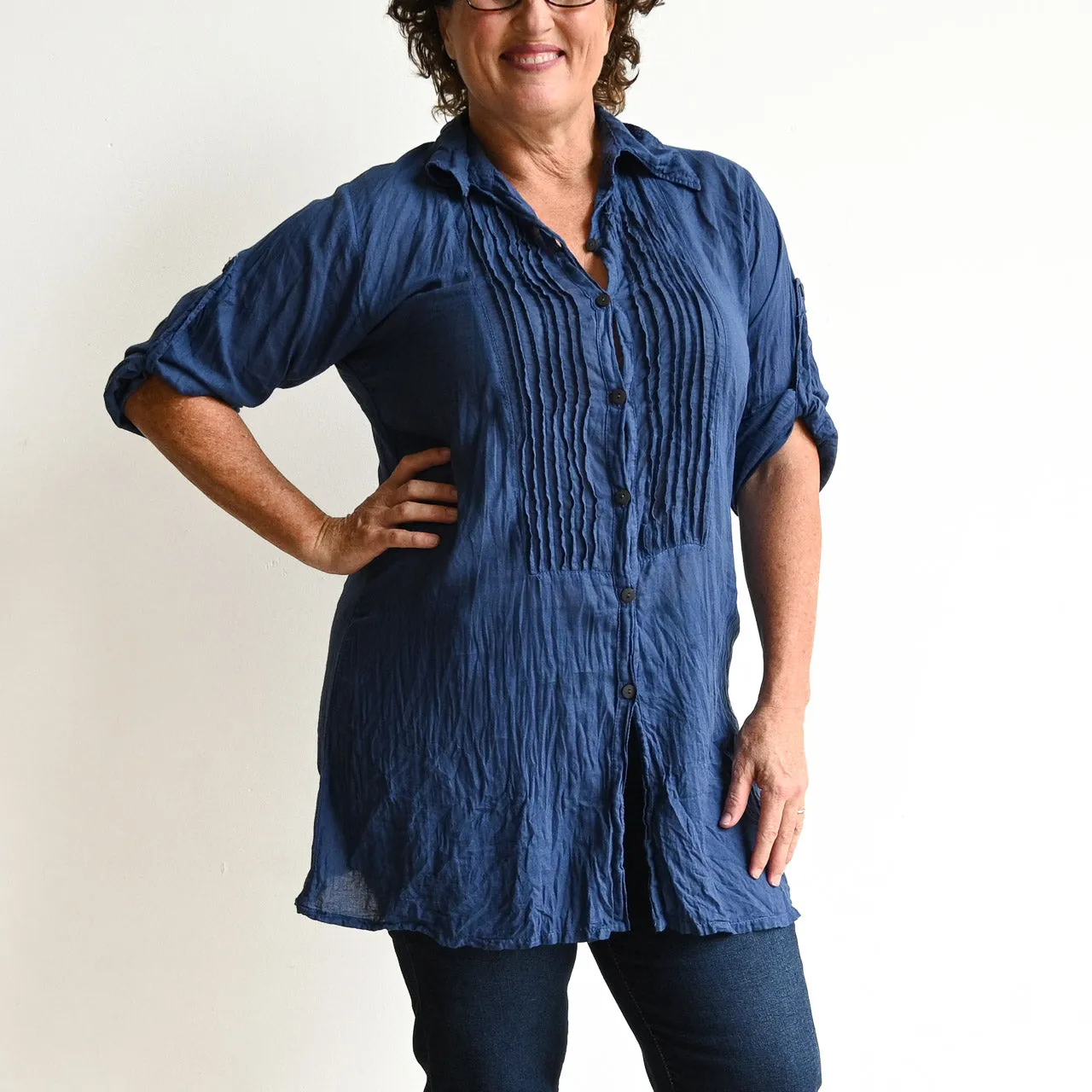 Shirtmaker Cotton Tunic Top