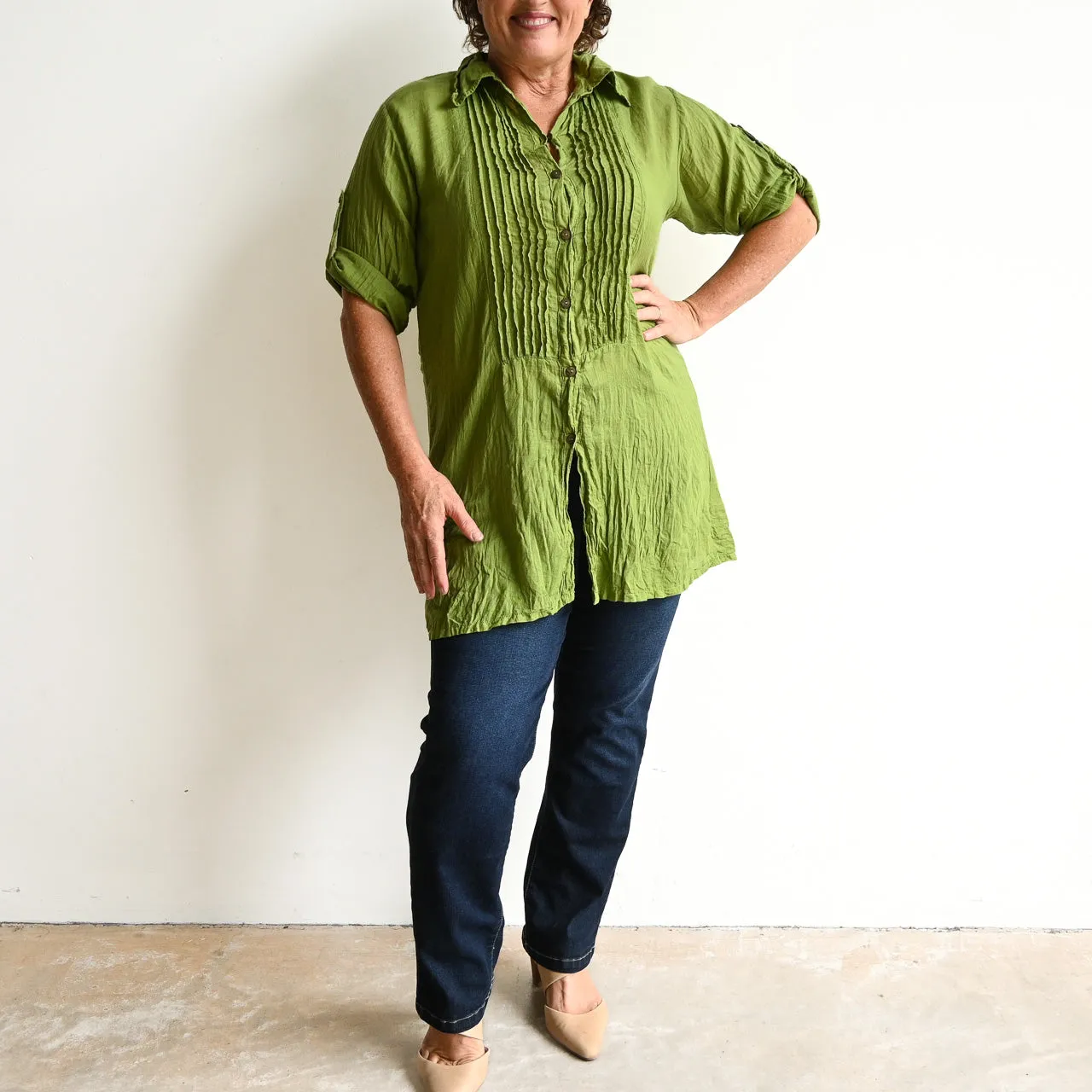 Shirtmaker Cotton Tunic Top