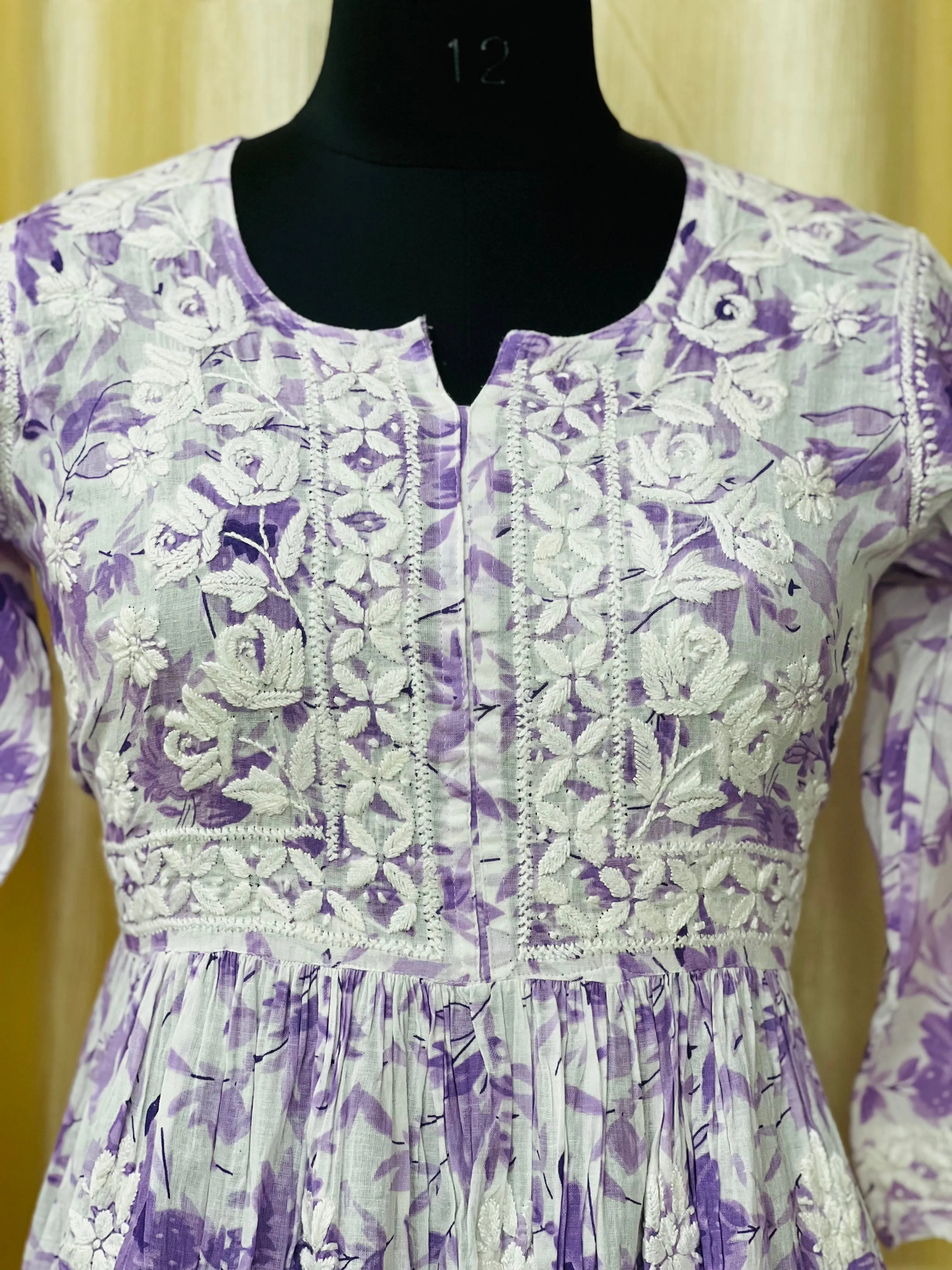 Short Chikankari Gowns