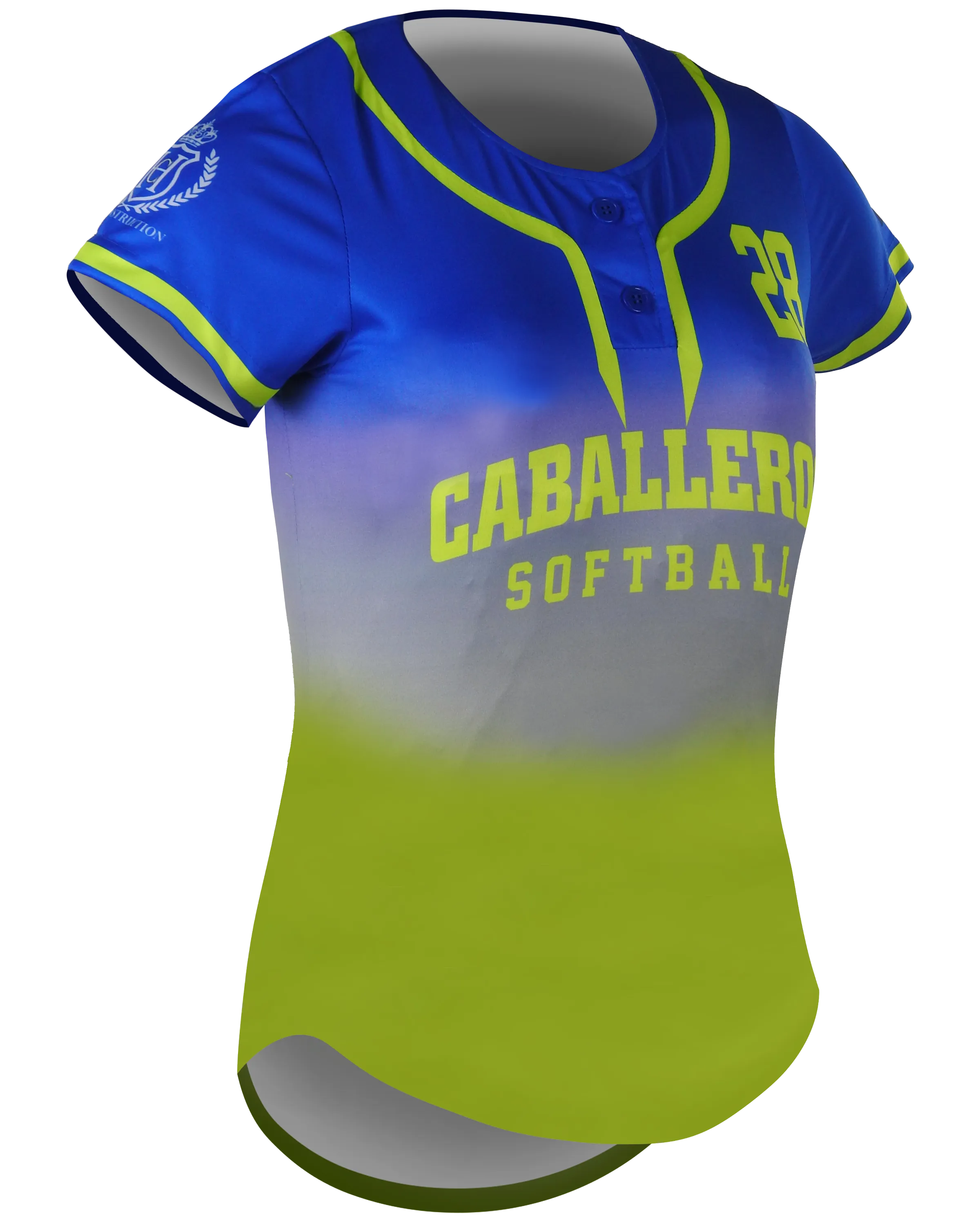 Short Sleeve 2-Button Softball Jersey