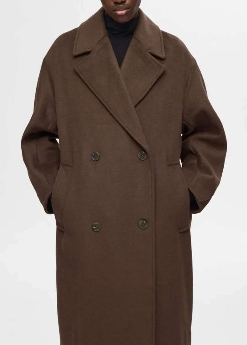 SLFELENORA WOOL COAT | COFFEE BEAN