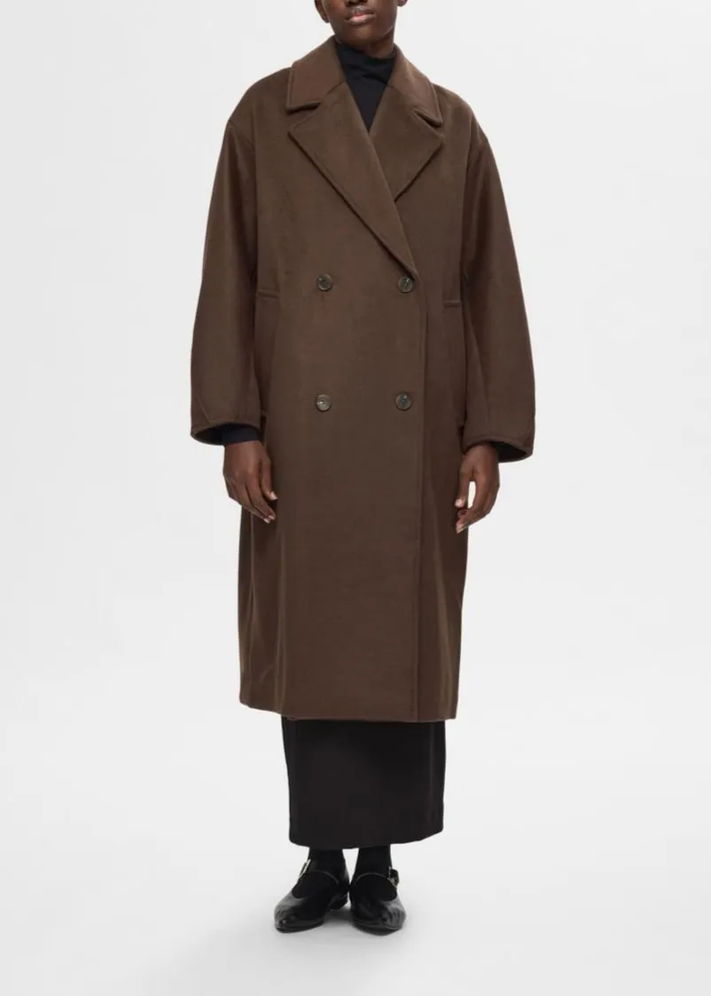 SLFELENORA WOOL COAT | COFFEE BEAN