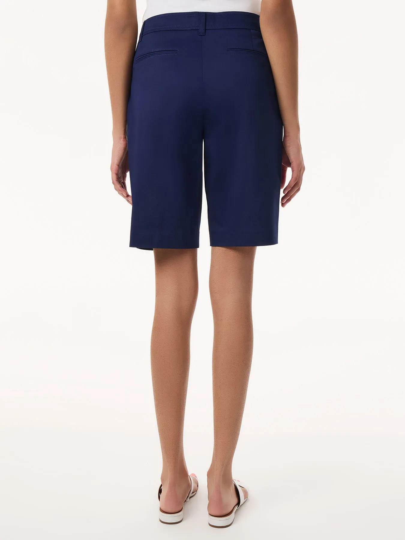 Solid Fly Front Bermuda Short