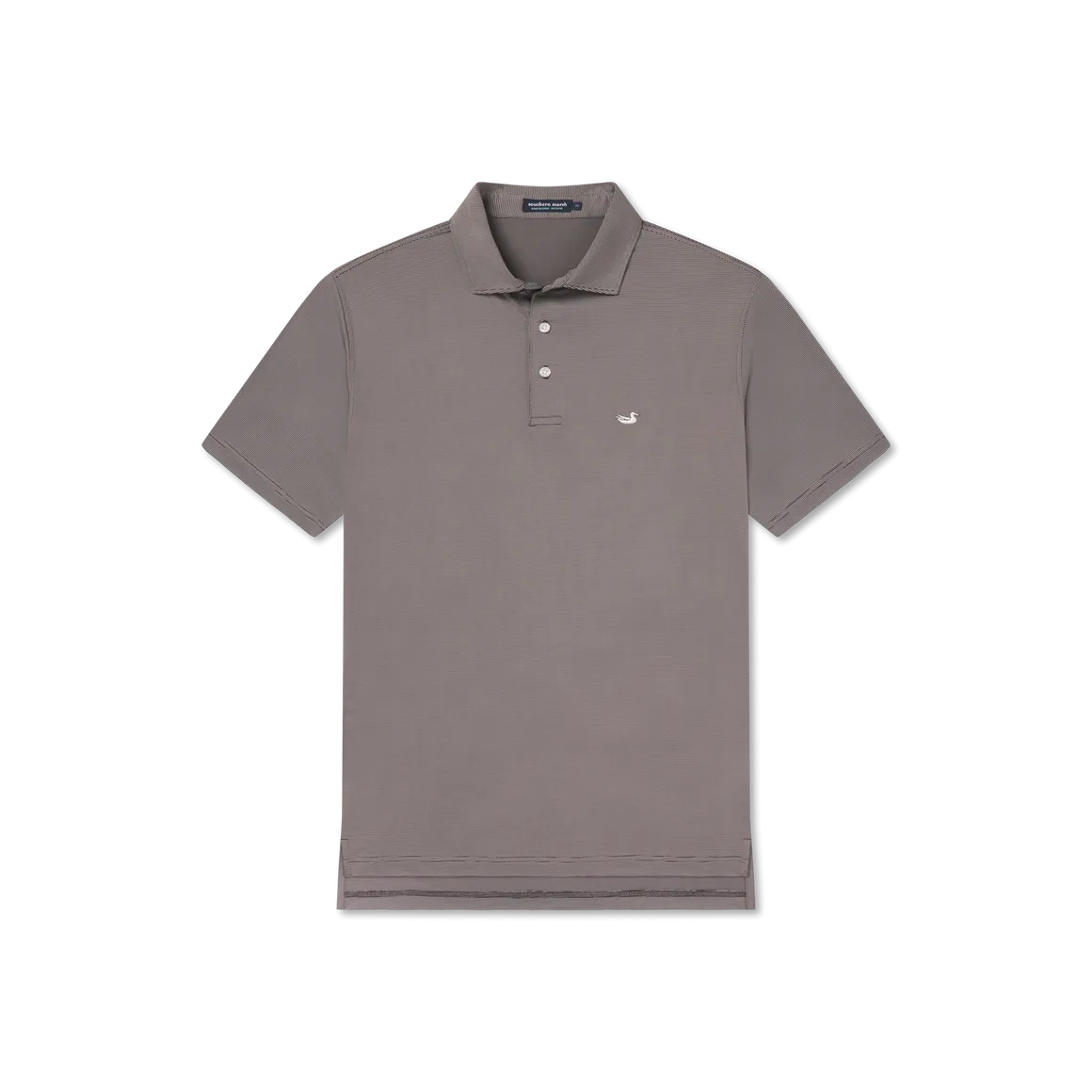 Southern Marsh-Bermuda Performance Polo - Wellington Stripe