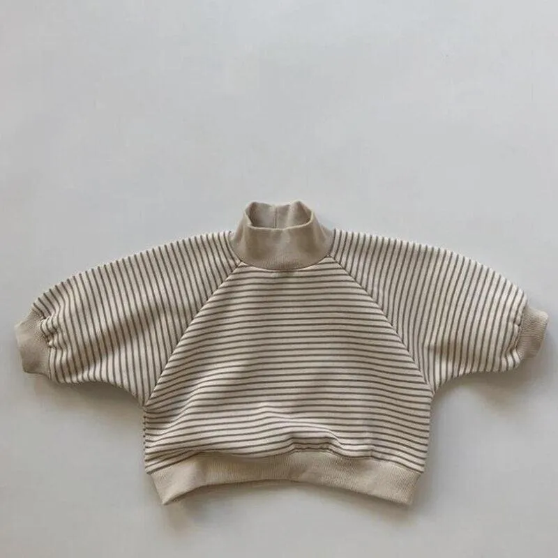 Striped Turtleneck Casual Sweater