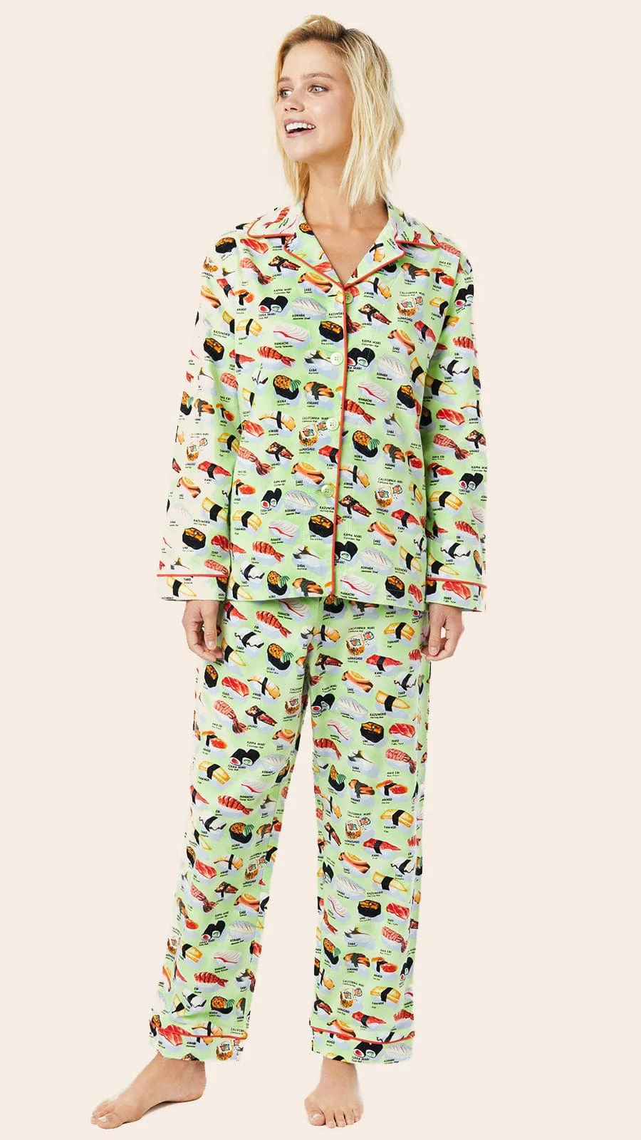 Sushi Cotton Pajama - Wasabi