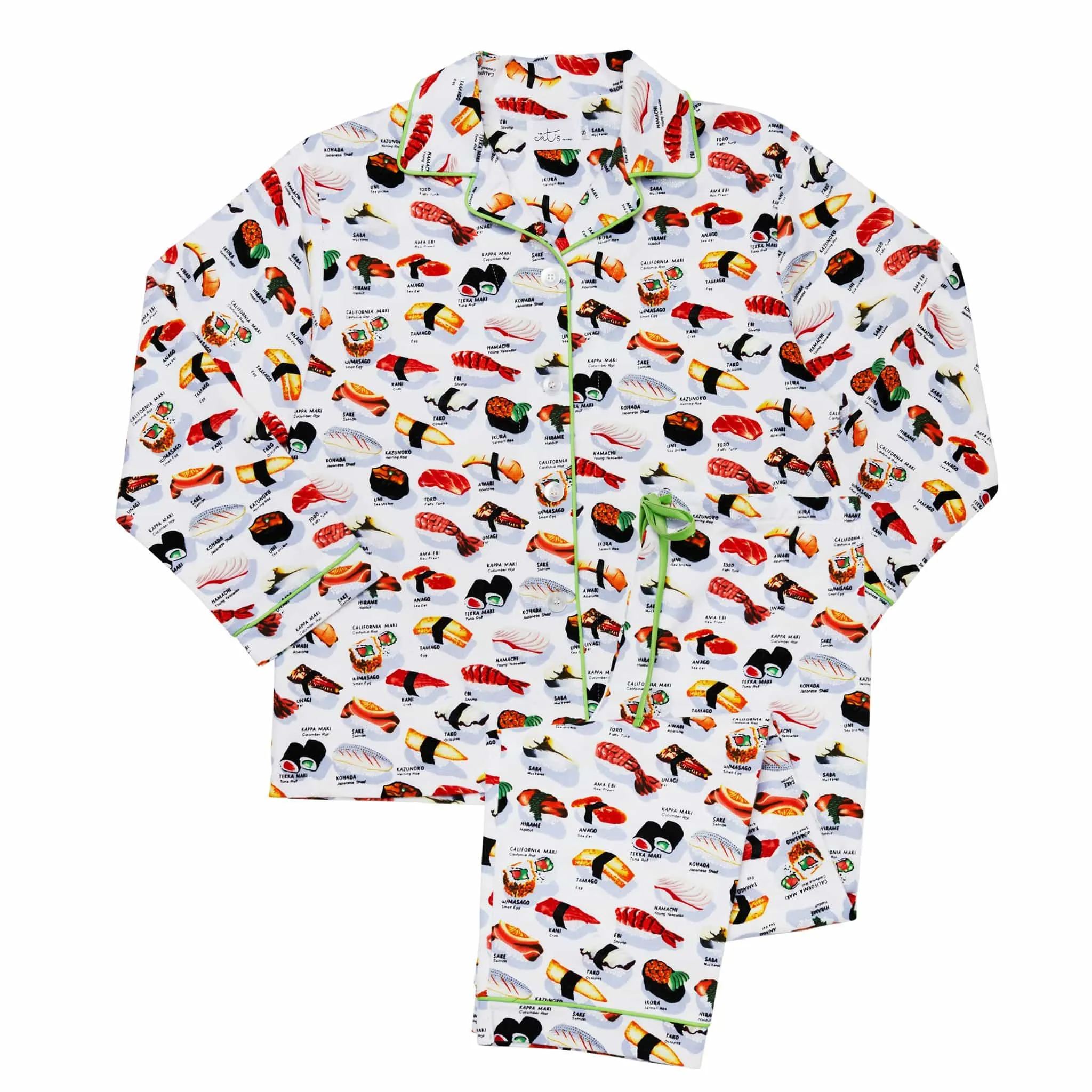 Sushi Flannel Pajama - White