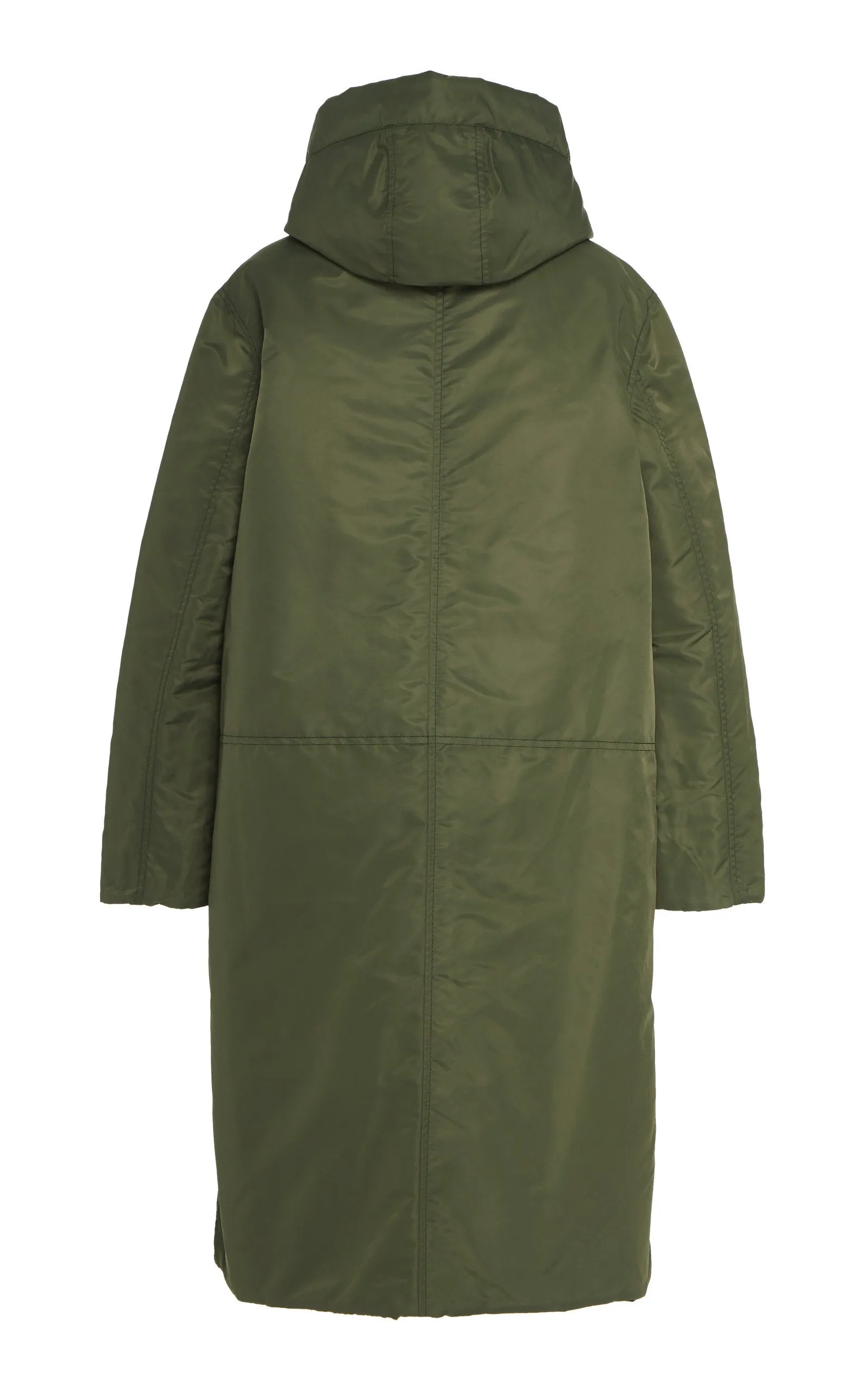 SUSTAINABLE REVERSIBLE SATIN DOWN COAT