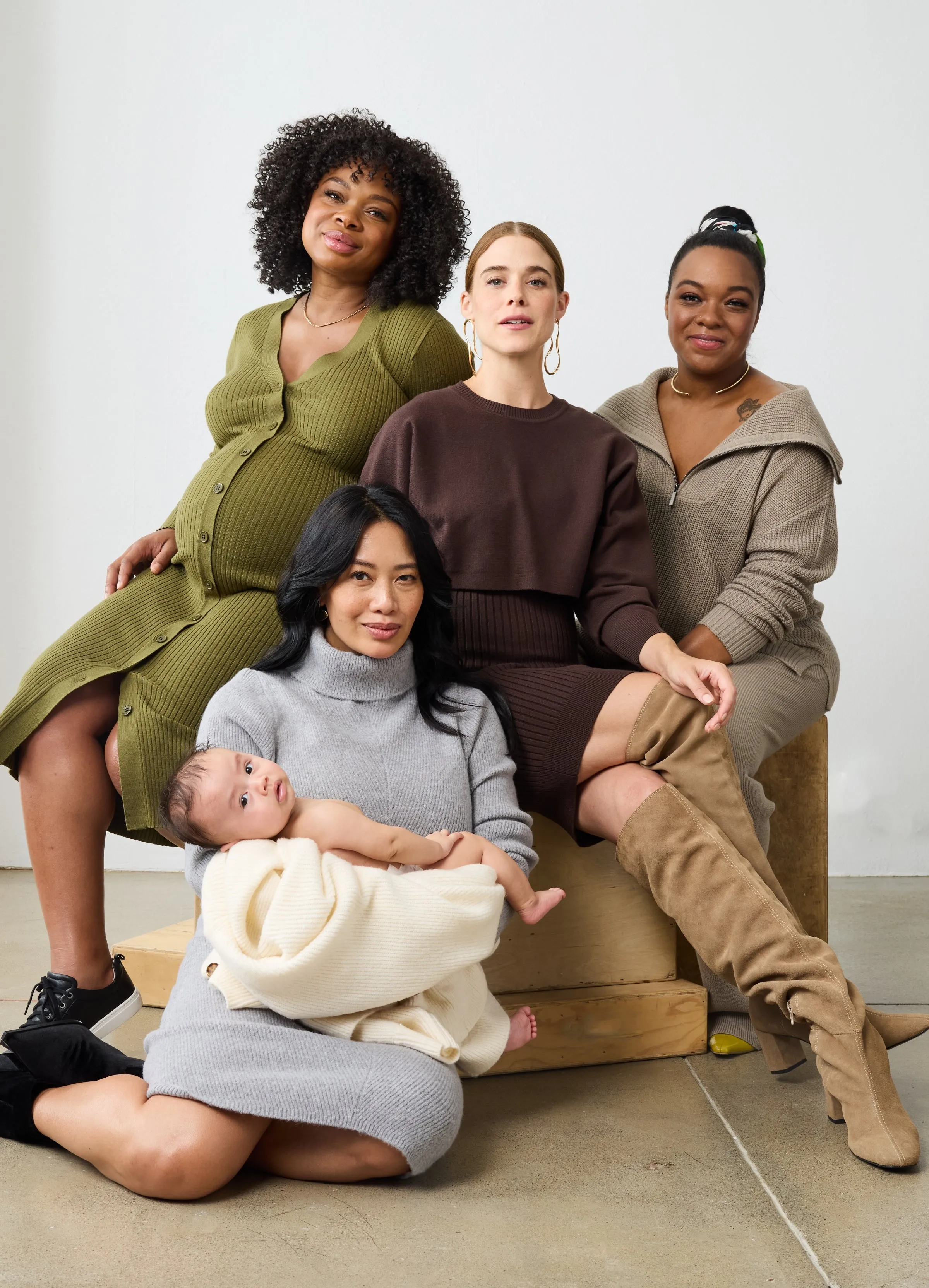 The Transition Turtleneck Maternity Sweater Dress