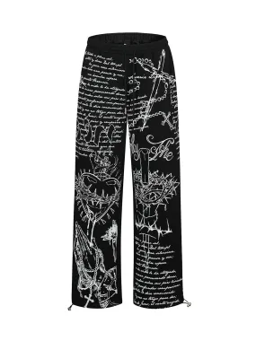 Thesupermade Graphic Straight Leg Sweatpants