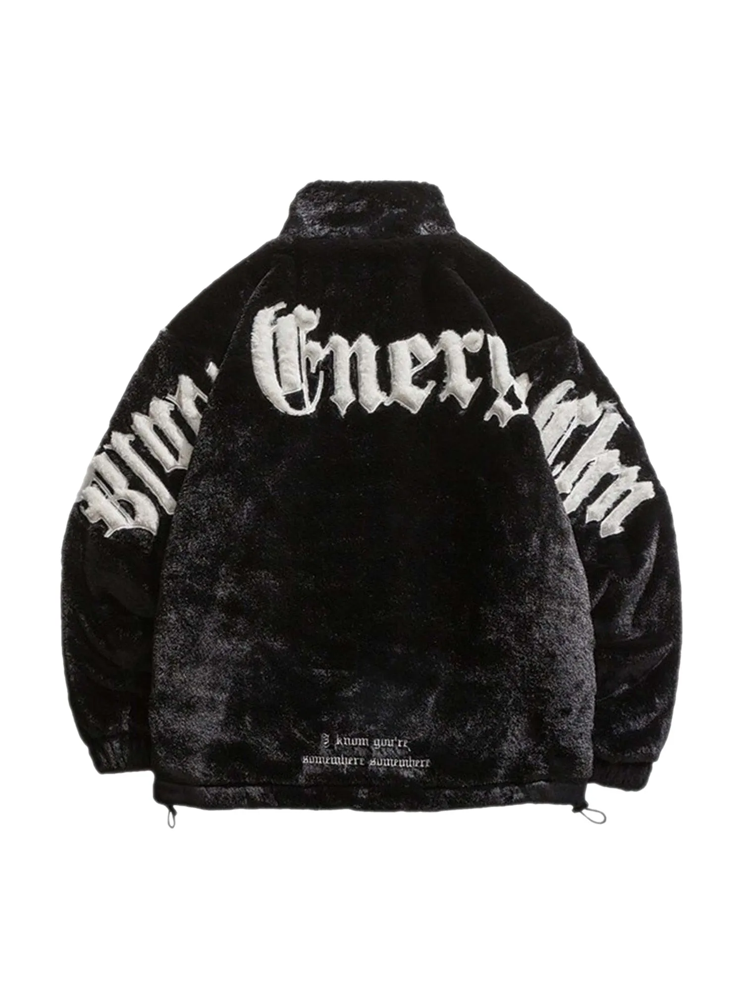 Thesupermade Street Letter Embroidered Plush Jacket - 1838