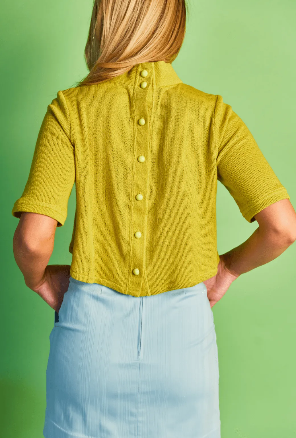 Twiggy Top - Chartreuse Knit