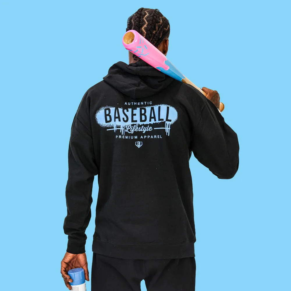 Vandal Hoodie - Black/Light Blue