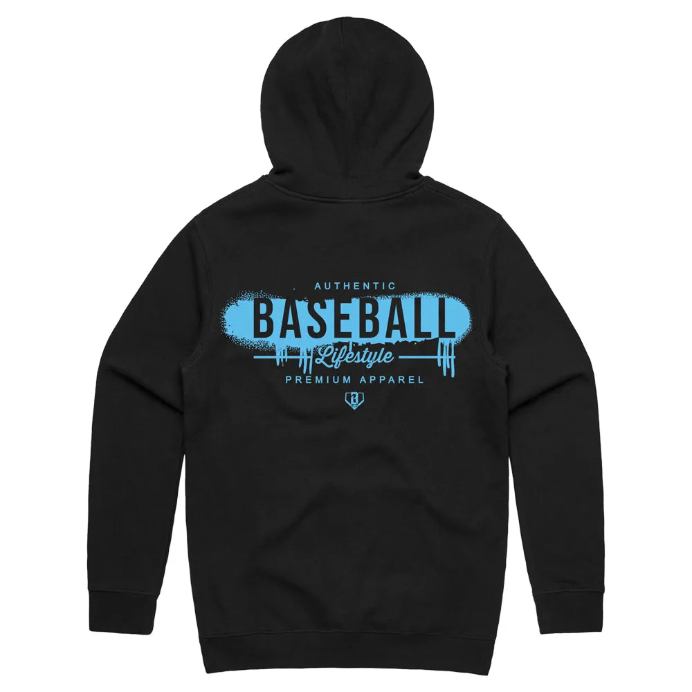 Vandal Hoodie - Black/Light Blue