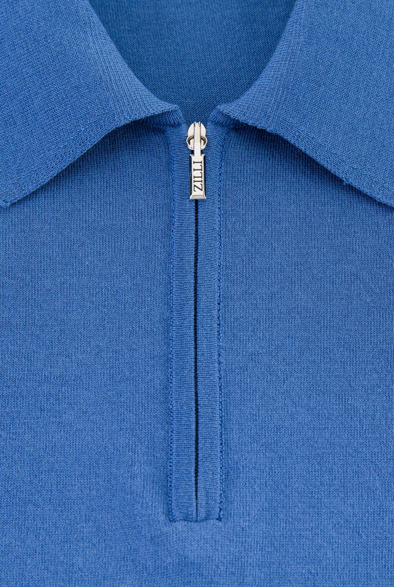 Zipped Polo Shirt with Zilli Lettering